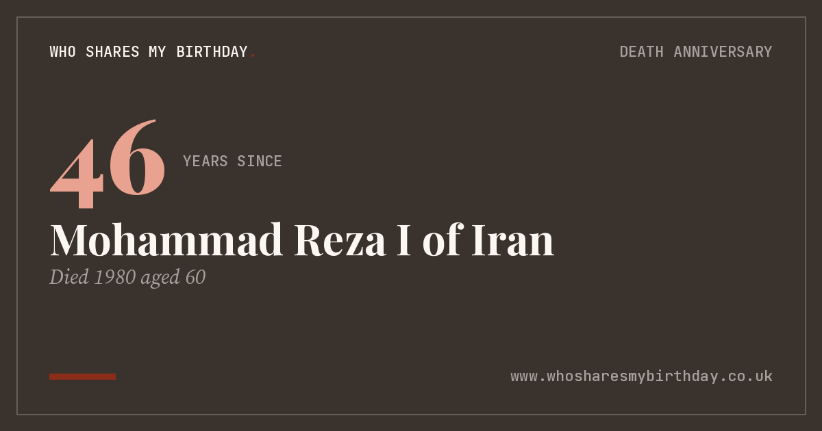 Mohammad Reza I of Iran