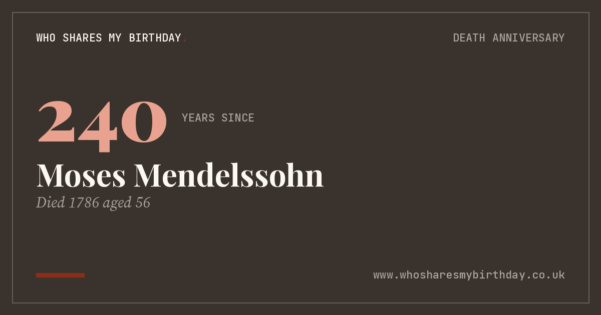 Moses Mendelssohn