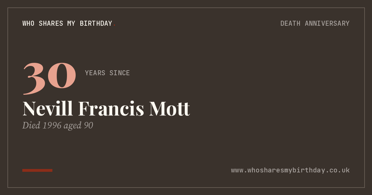 Nevill Francis Mott