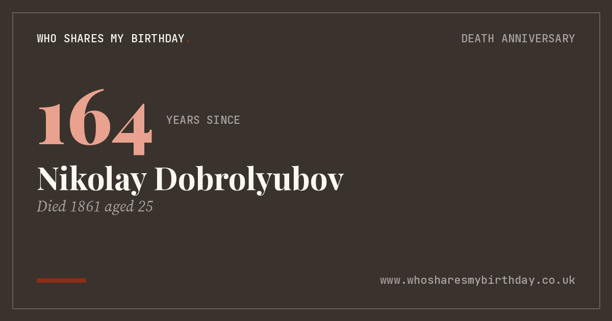 Nikolay Dobrolyubov