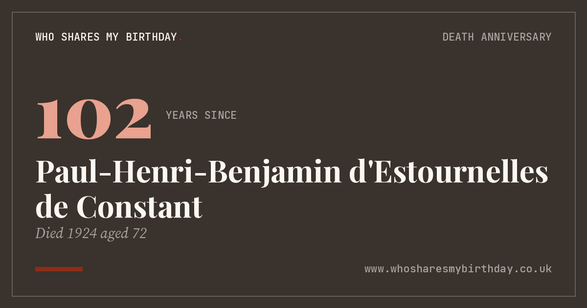 Paul-Henri-Benjamin d'Estournelles de Constant