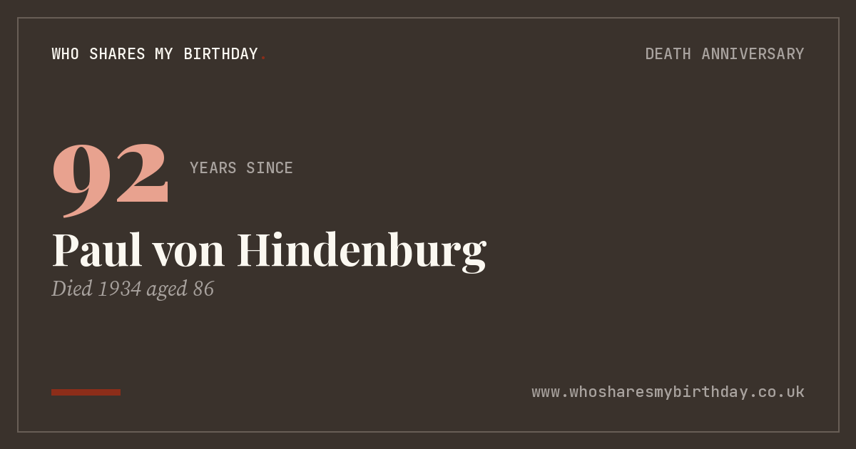 Paul von Hindenburg
