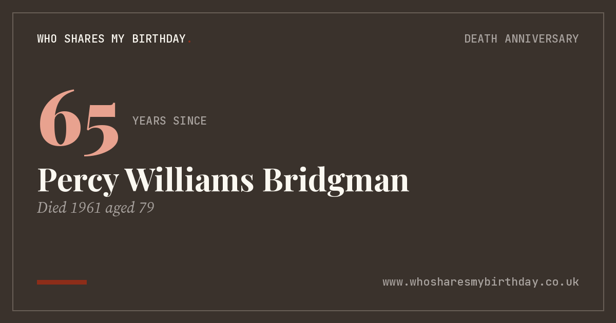 Percy Williams Bridgman