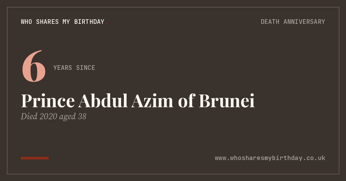 Prince Abdul Azim of Brunei