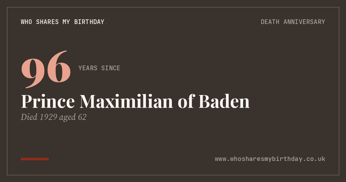 Prince Maximilian of Baden