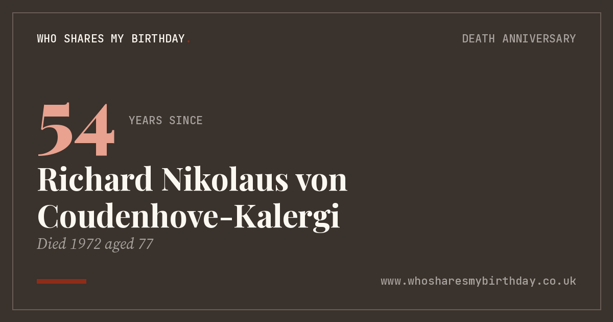Richard Nikolaus von Coudenhove-Kalergi