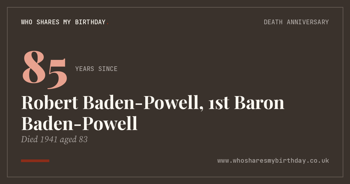 Robert Baden-Powell, 1st Baron Baden-Powell