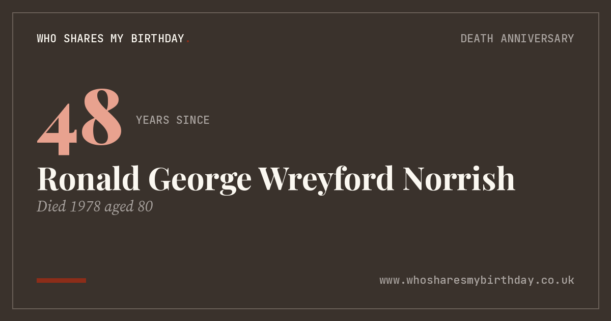 Ronald George Wreyford Norrish