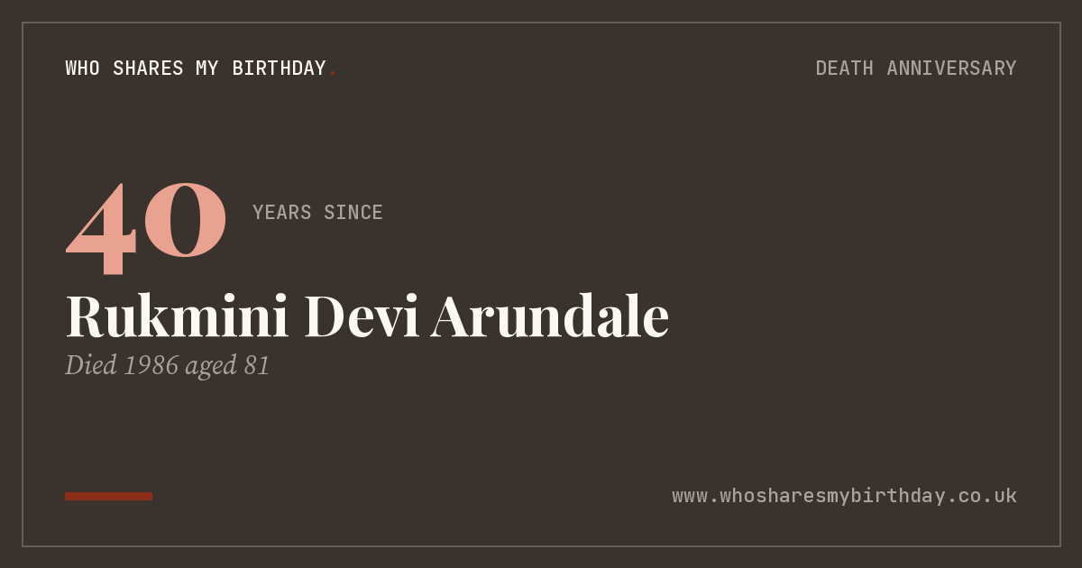 Rukmini Devi Arundale