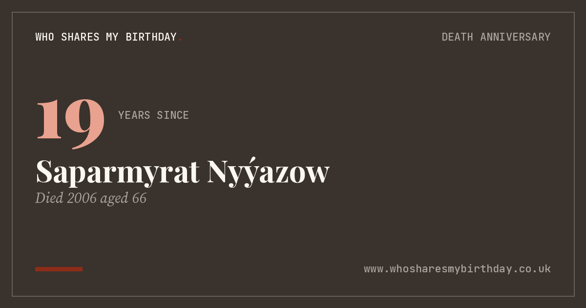 Saparmyrat Nyýazow
