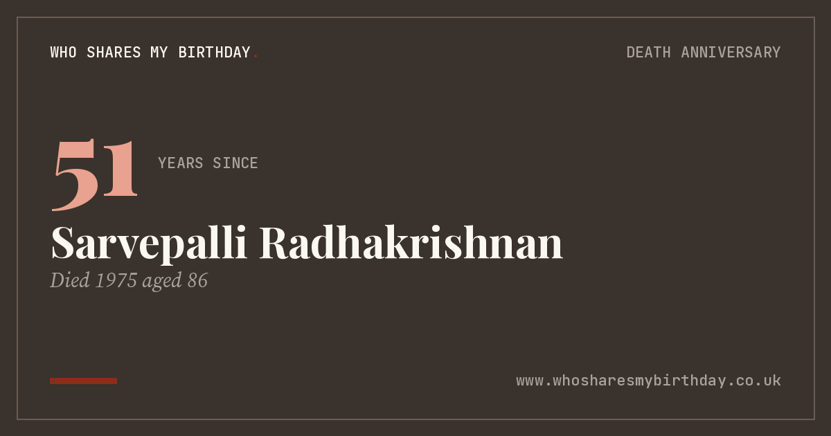 Sarvepalli Radhakrishnan