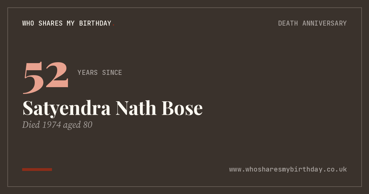 Satyendra Nath Bose