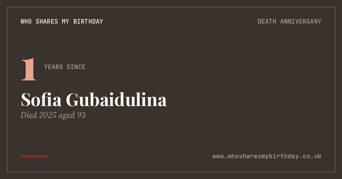 Sofia Gubaidulina