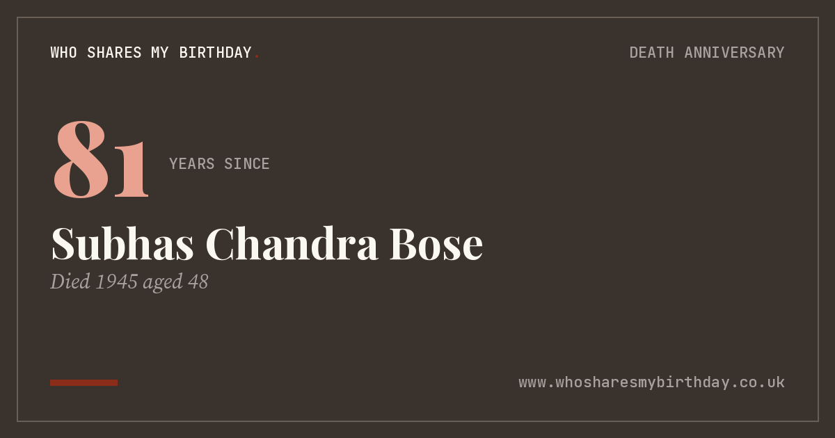 Subhas Chandra Bose