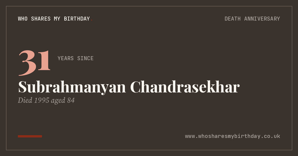 Subrahmanyan Chandrasekhar