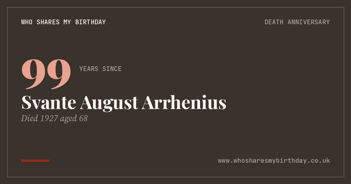 Svante August Arrhenius