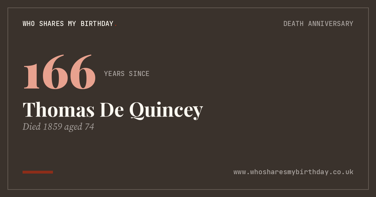 Thomas De Quincey