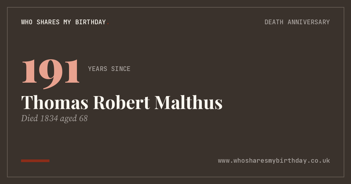 Thomas Robert Malthus