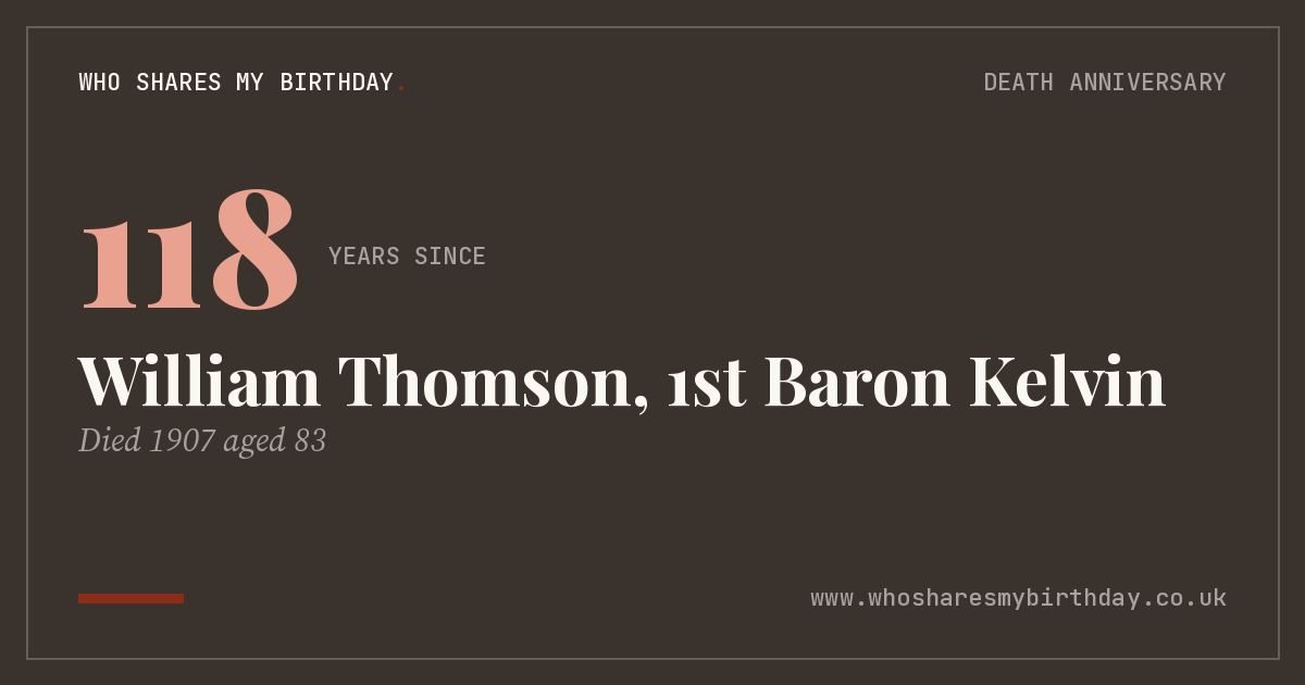 William Thomson, 1st Baron Kelvin