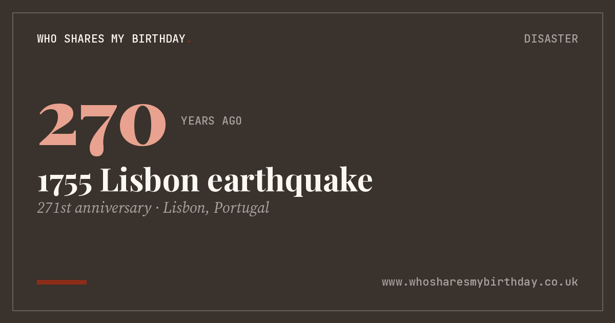 1755 Lisbon earthquake