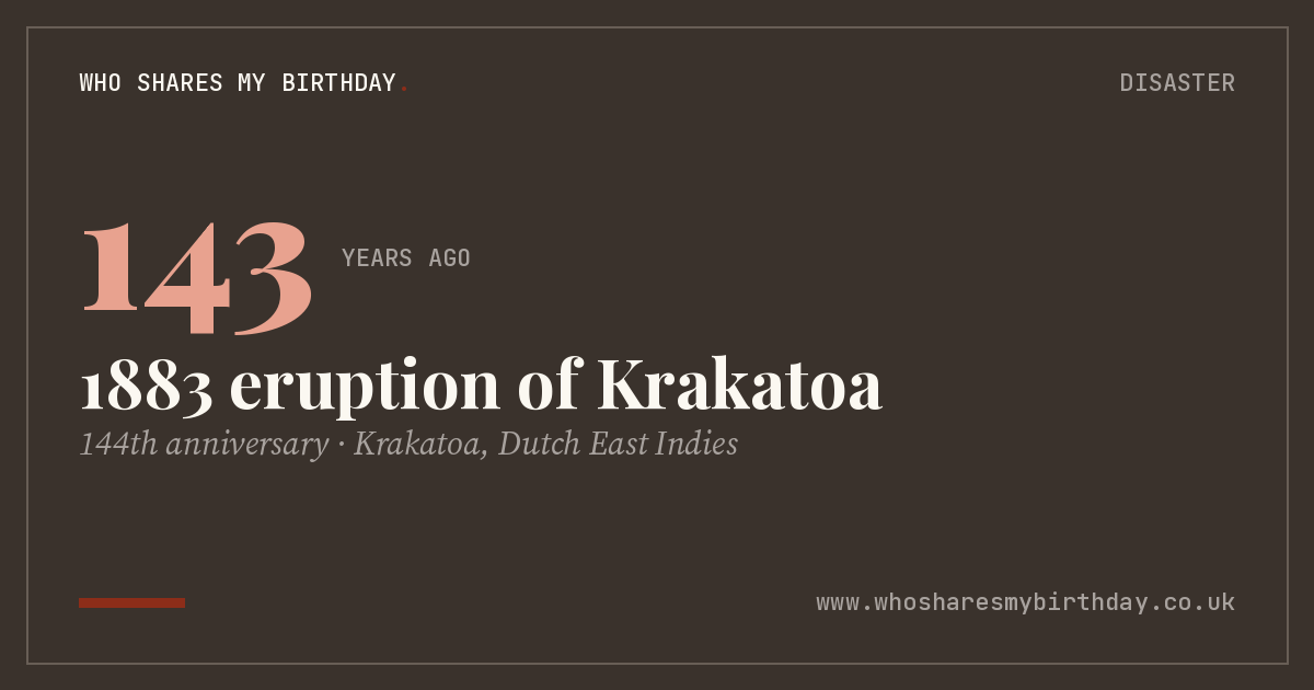 1883 eruption of Krakatoa