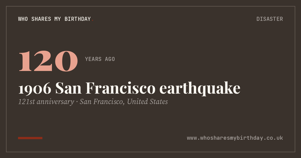 1906 San Francisco earthquake