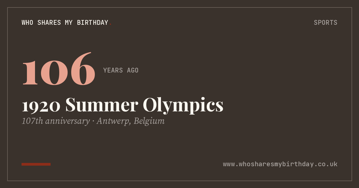 1920 Summer Olympics