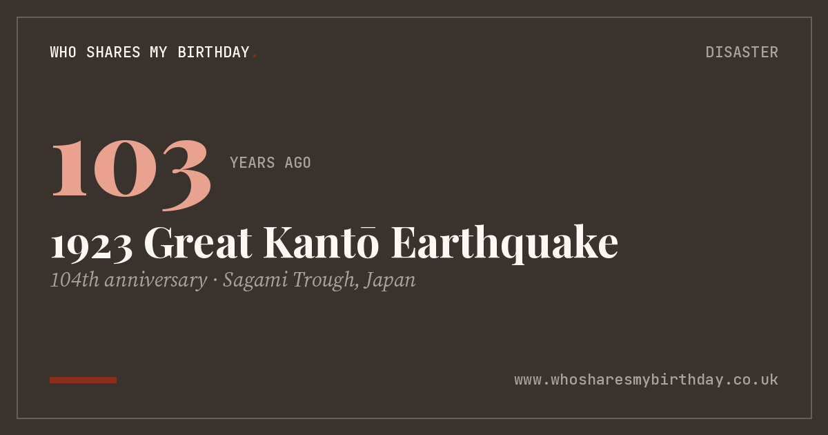 1923 Great Kantō Earthquake