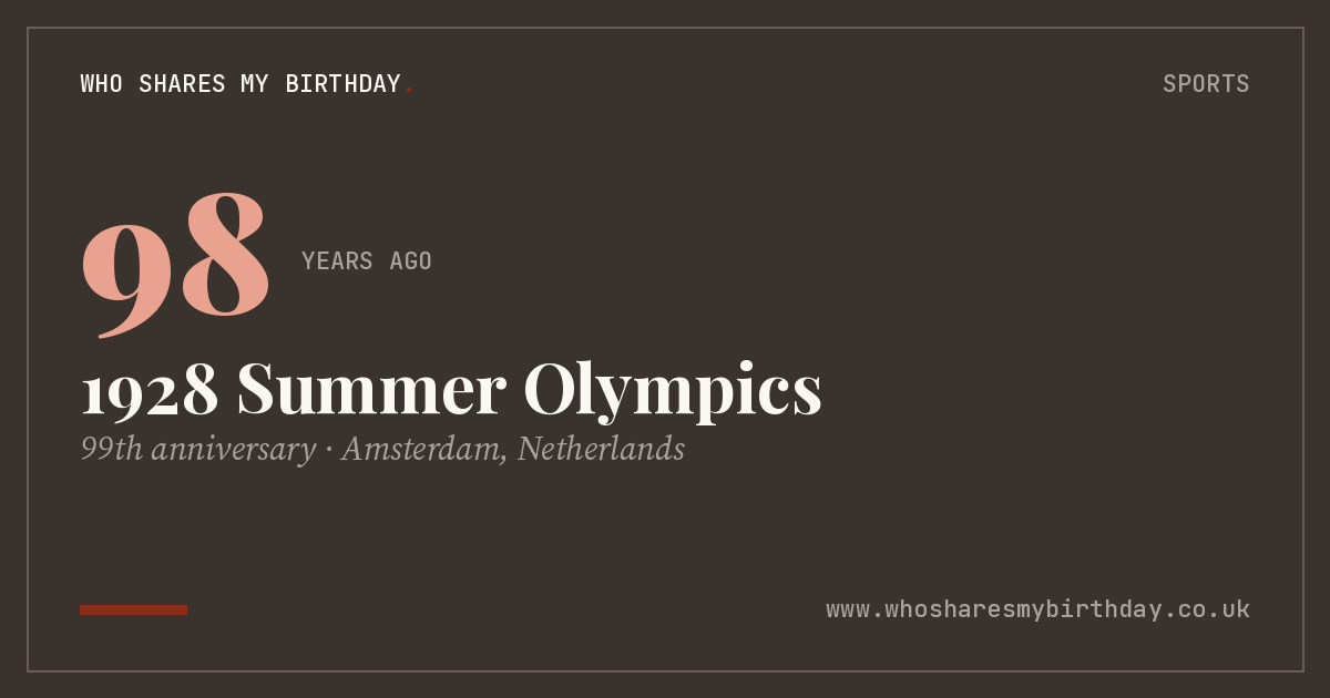 1928 Summer Olympics