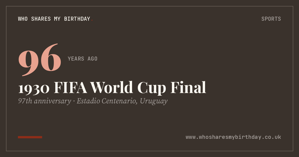 1930 FIFA World Cup Final