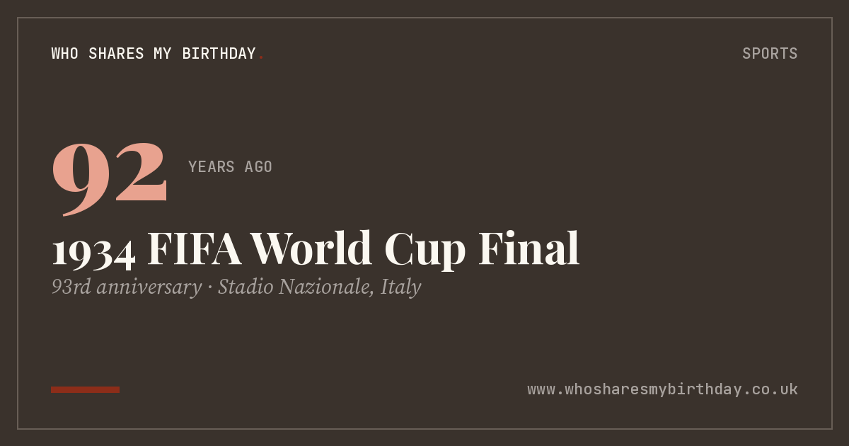 1934 FIFA World Cup Final