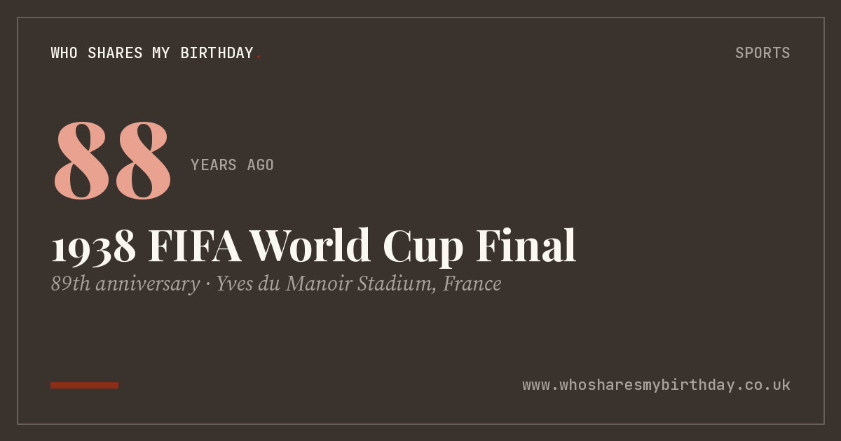 1938 FIFA World Cup Final