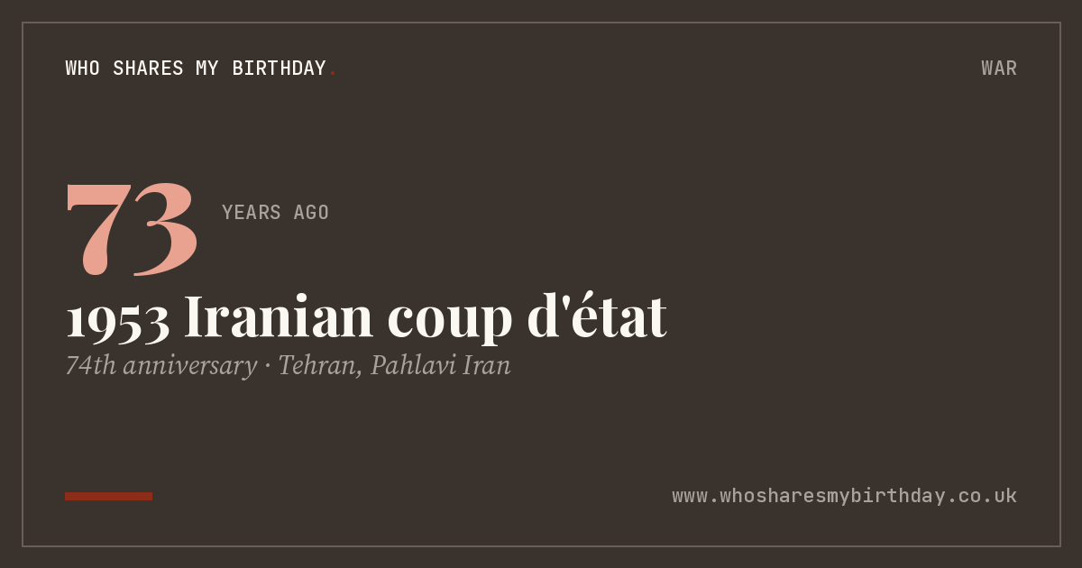 1953 Iranian coup d'état