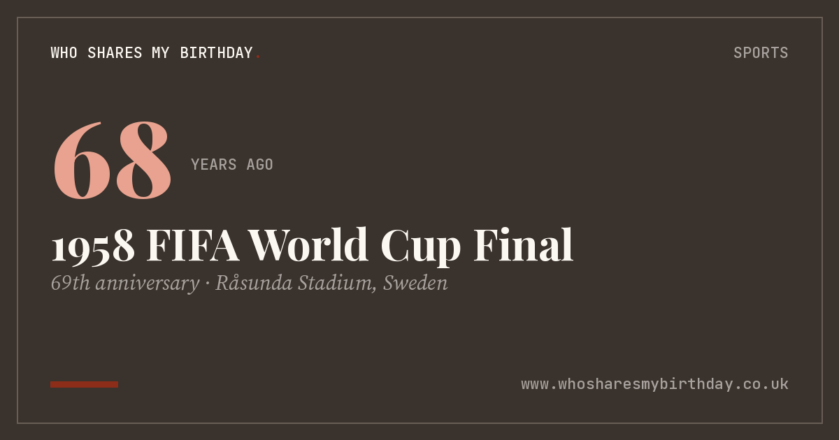 1958 FIFA World Cup Final