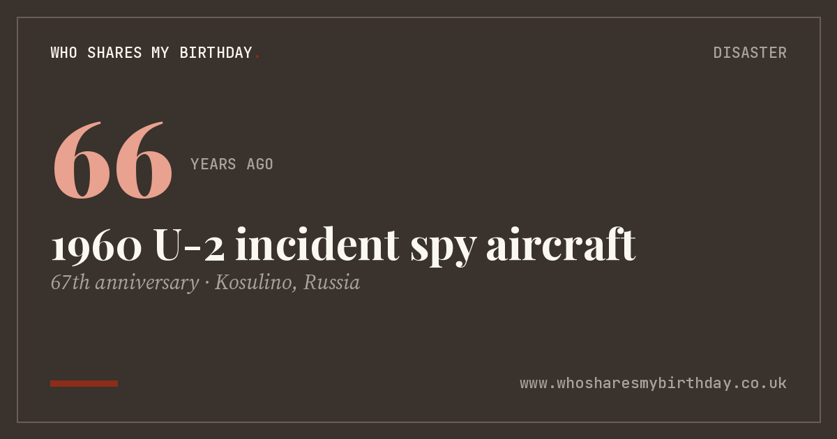 1960 U-2 incident spy aircraft