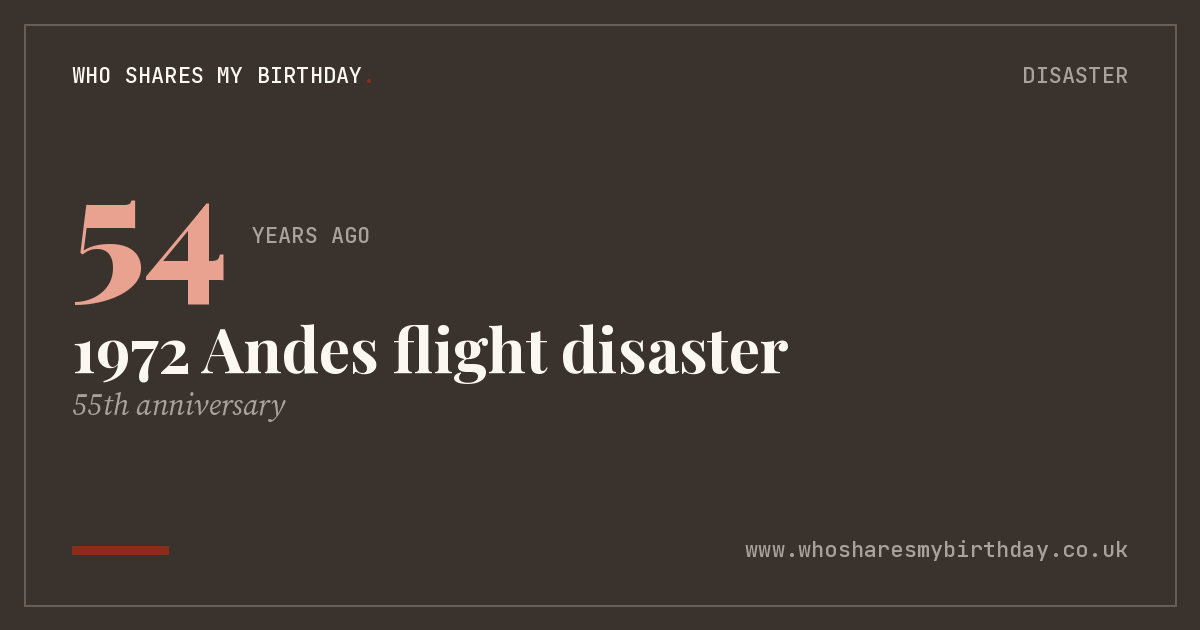 1972 Andes flight disaster