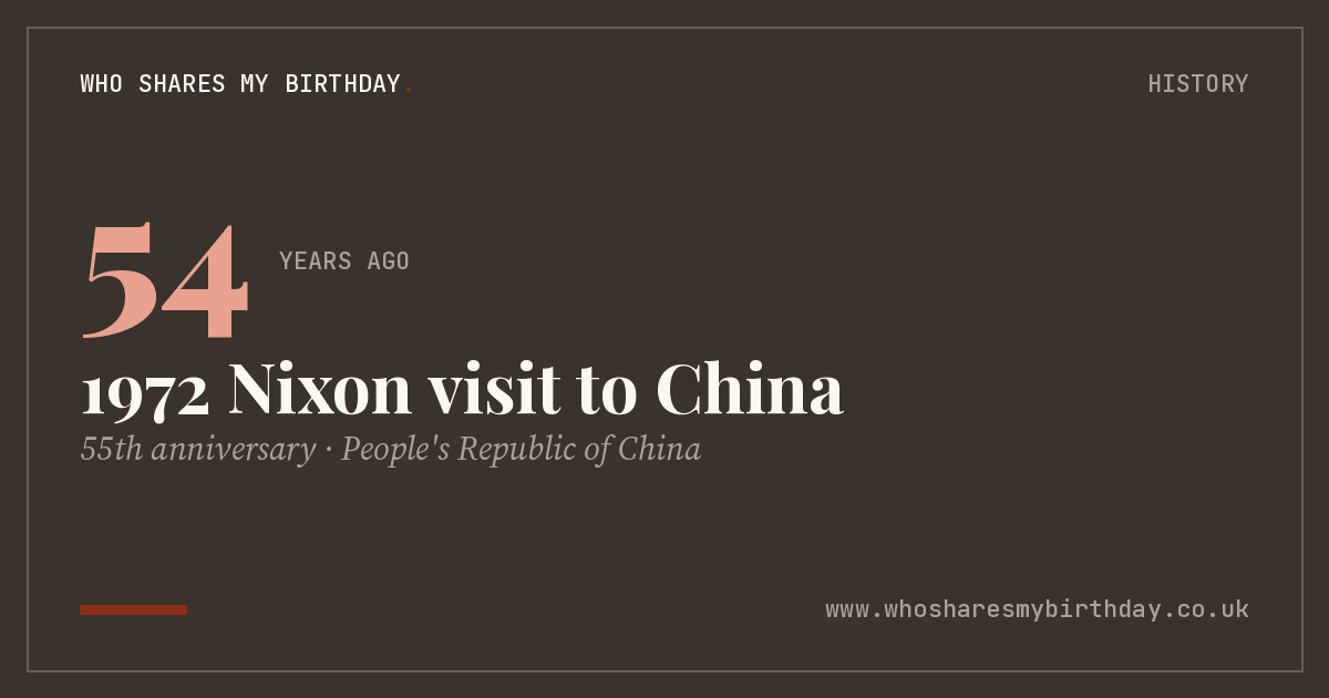 1972 Nixon visit to China
