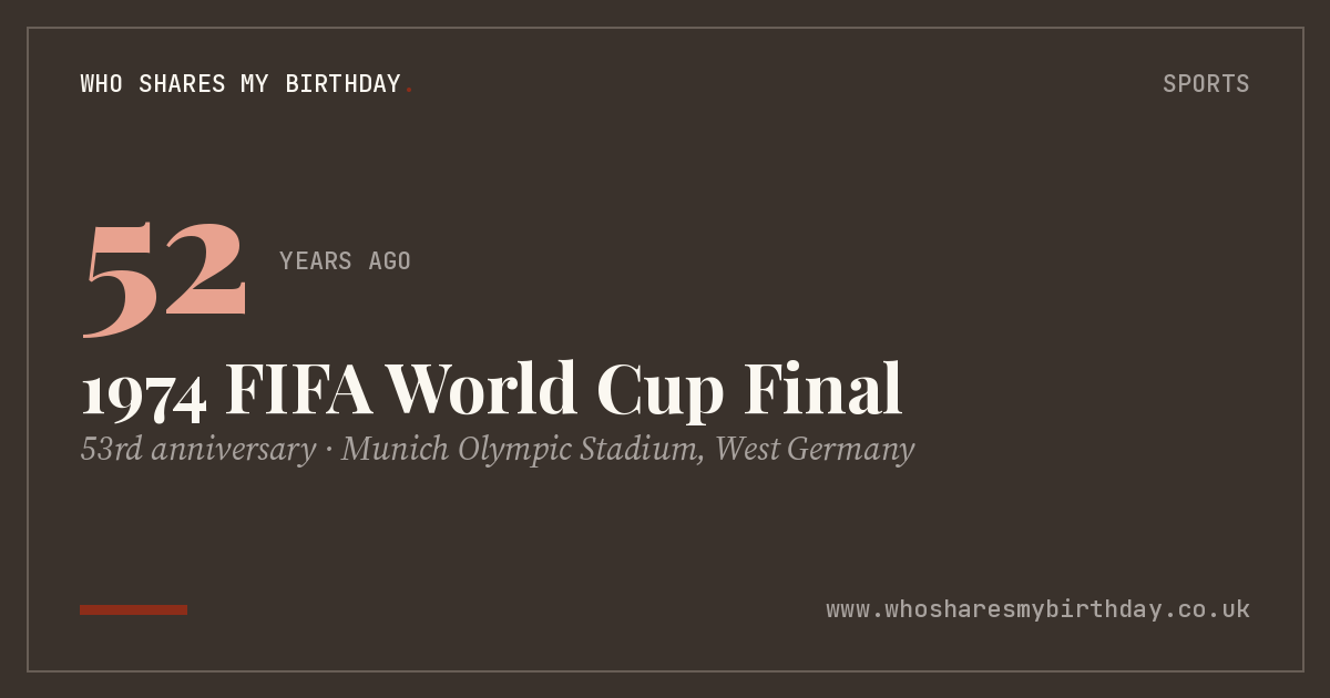 1974 FIFA World Cup Final