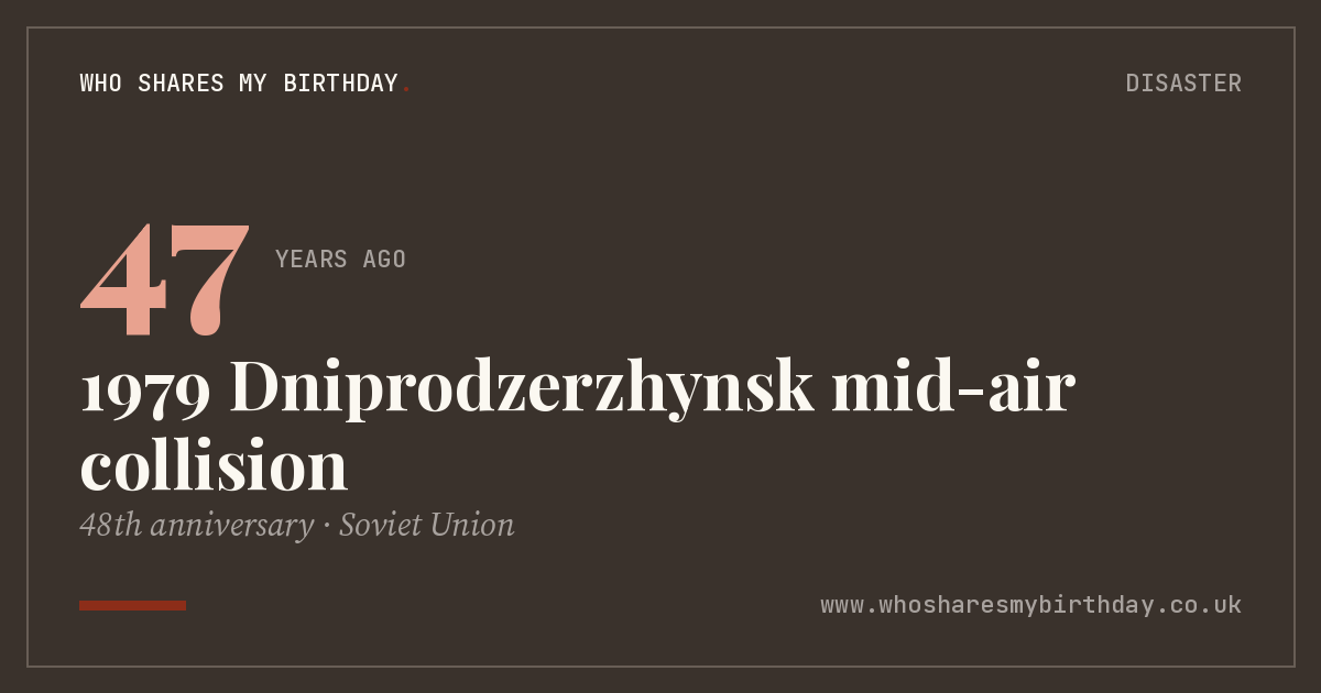 1979 Dniprodzerzhynsk mid-air collision