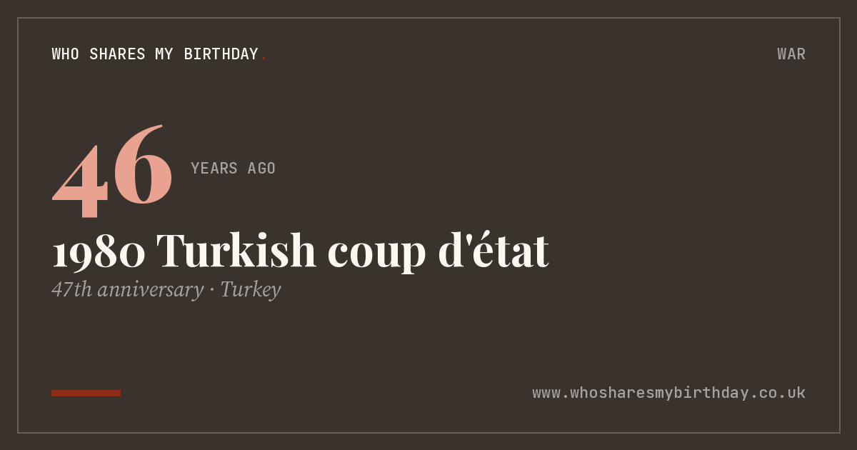 1980 Turkish coup d'état