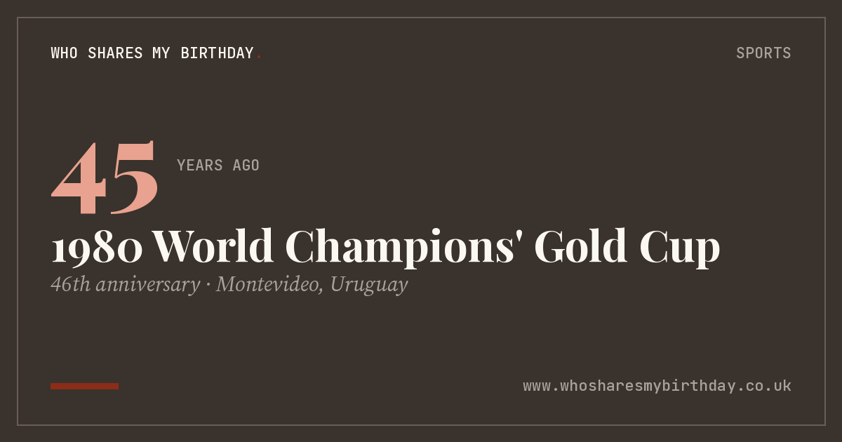 1980 World Champions' Gold Cup