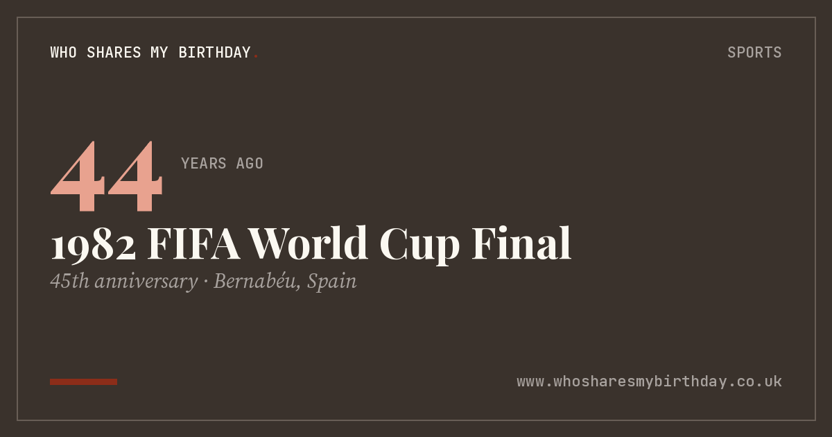 1982 FIFA World Cup Final