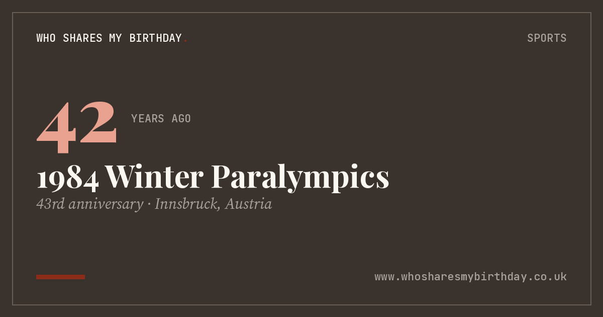 1984 Winter Paralympics