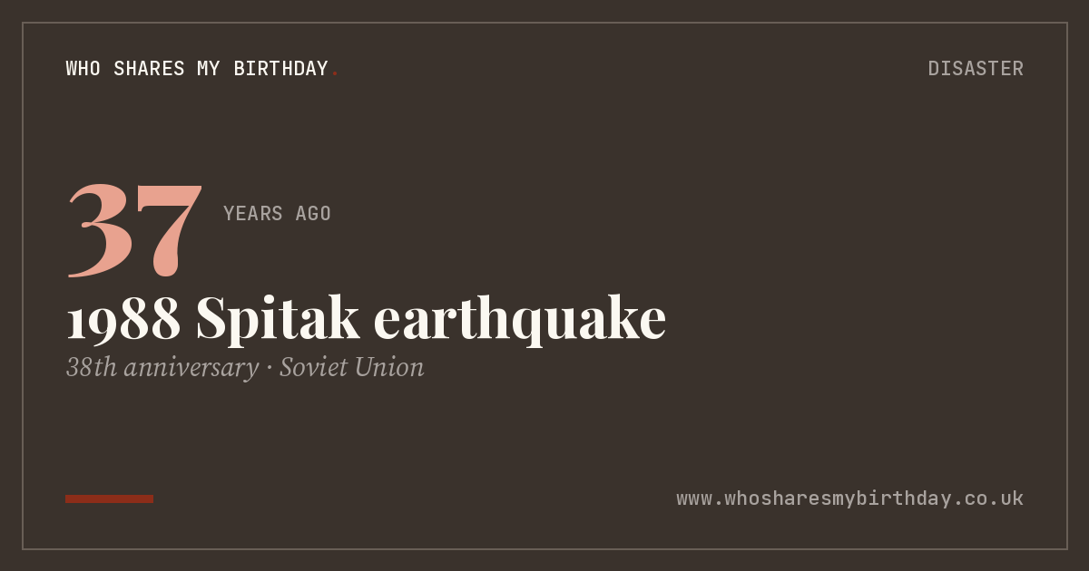 1988 Spitak earthquake