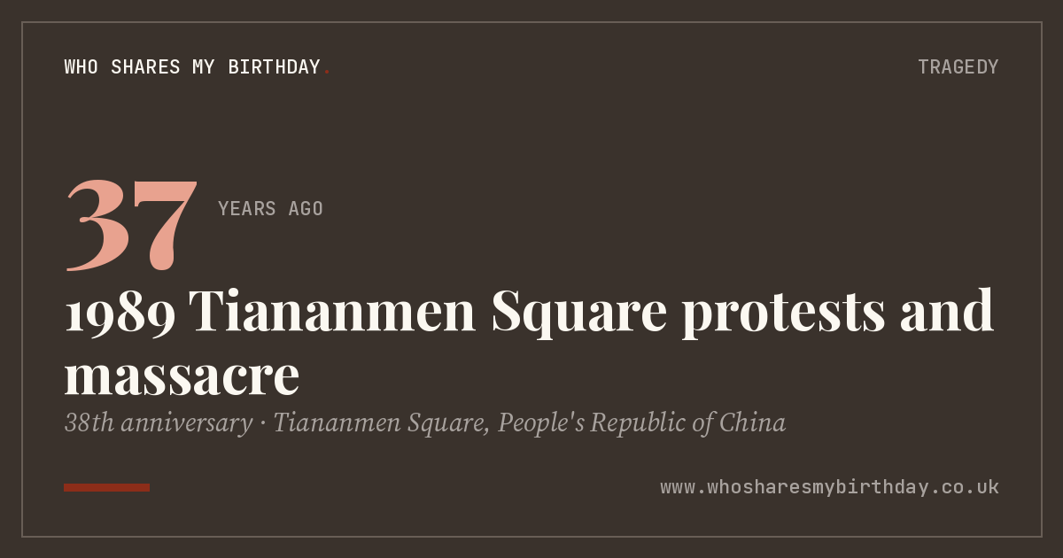 1989 Tiananmen Square protests and massacre