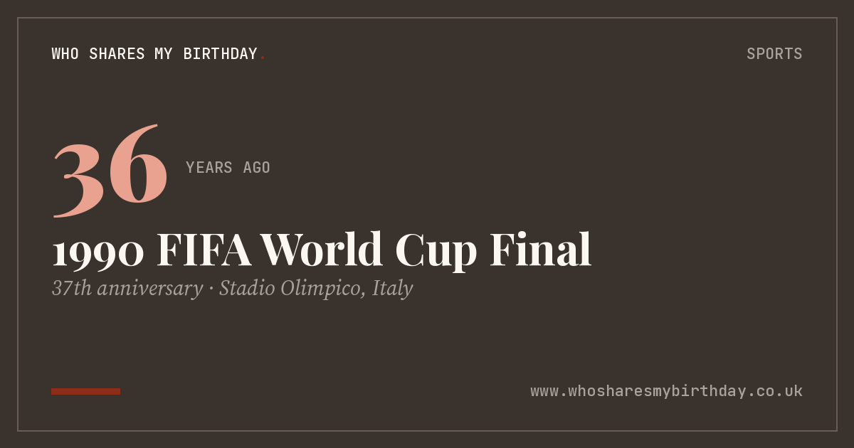 1990 FIFA World Cup Final