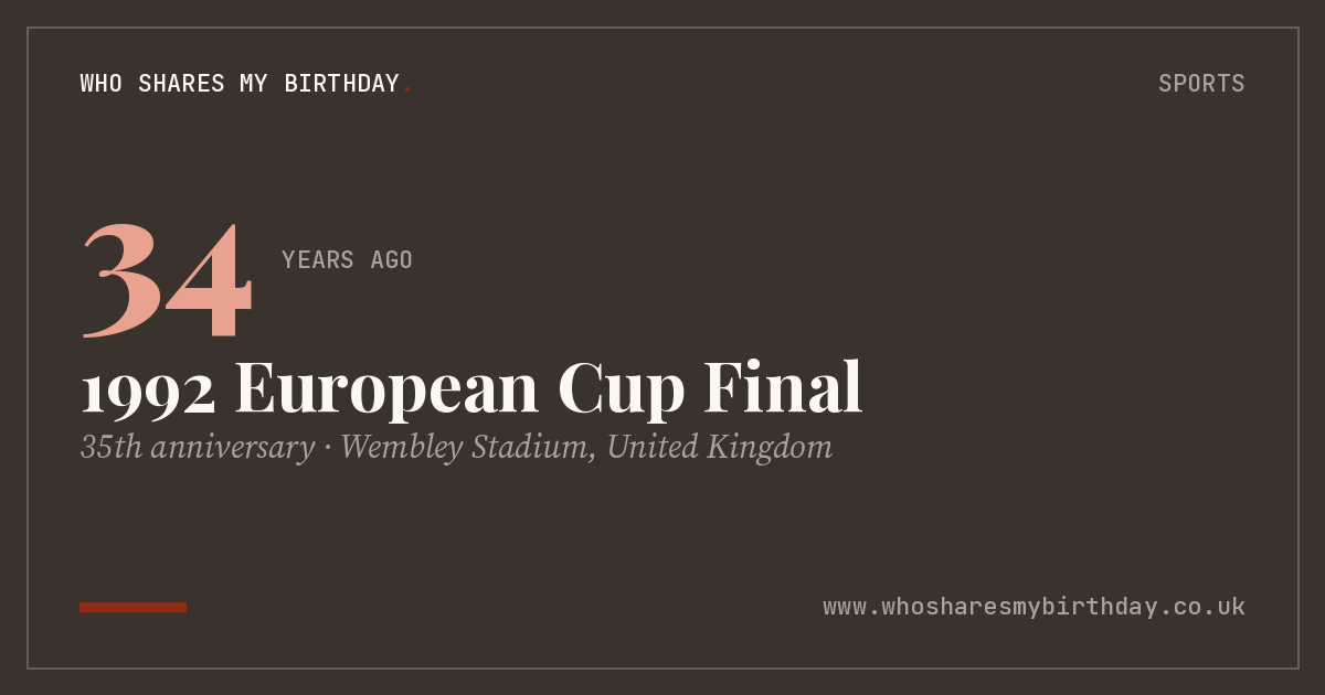 1992 European Cup Final