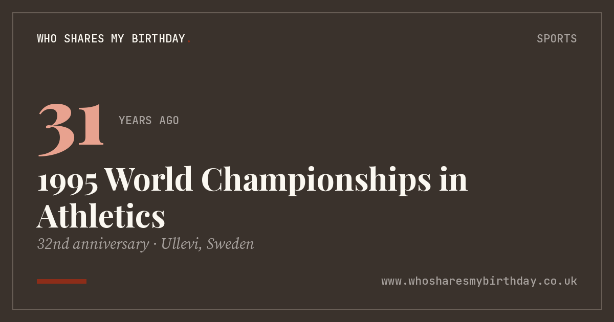 1995 World Championships in Athletics