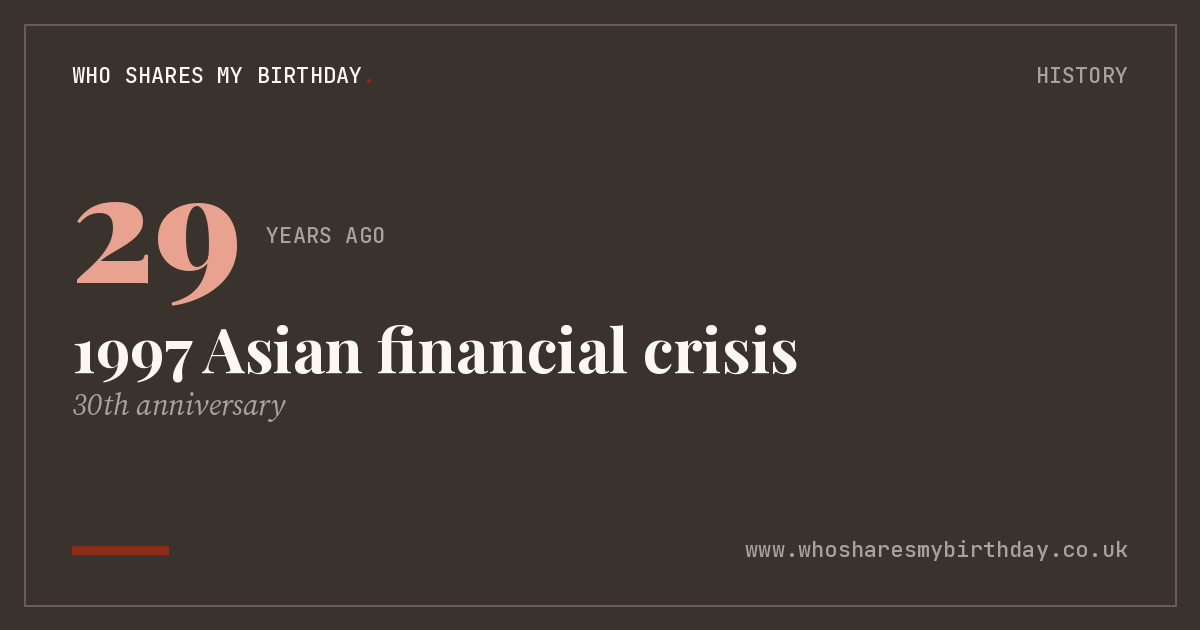 1997 Asian financial crisis