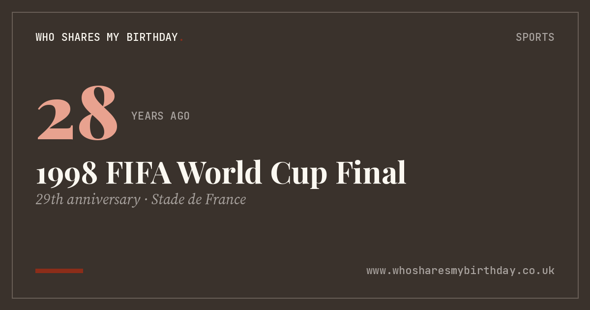 1998 FIFA World Cup Final
